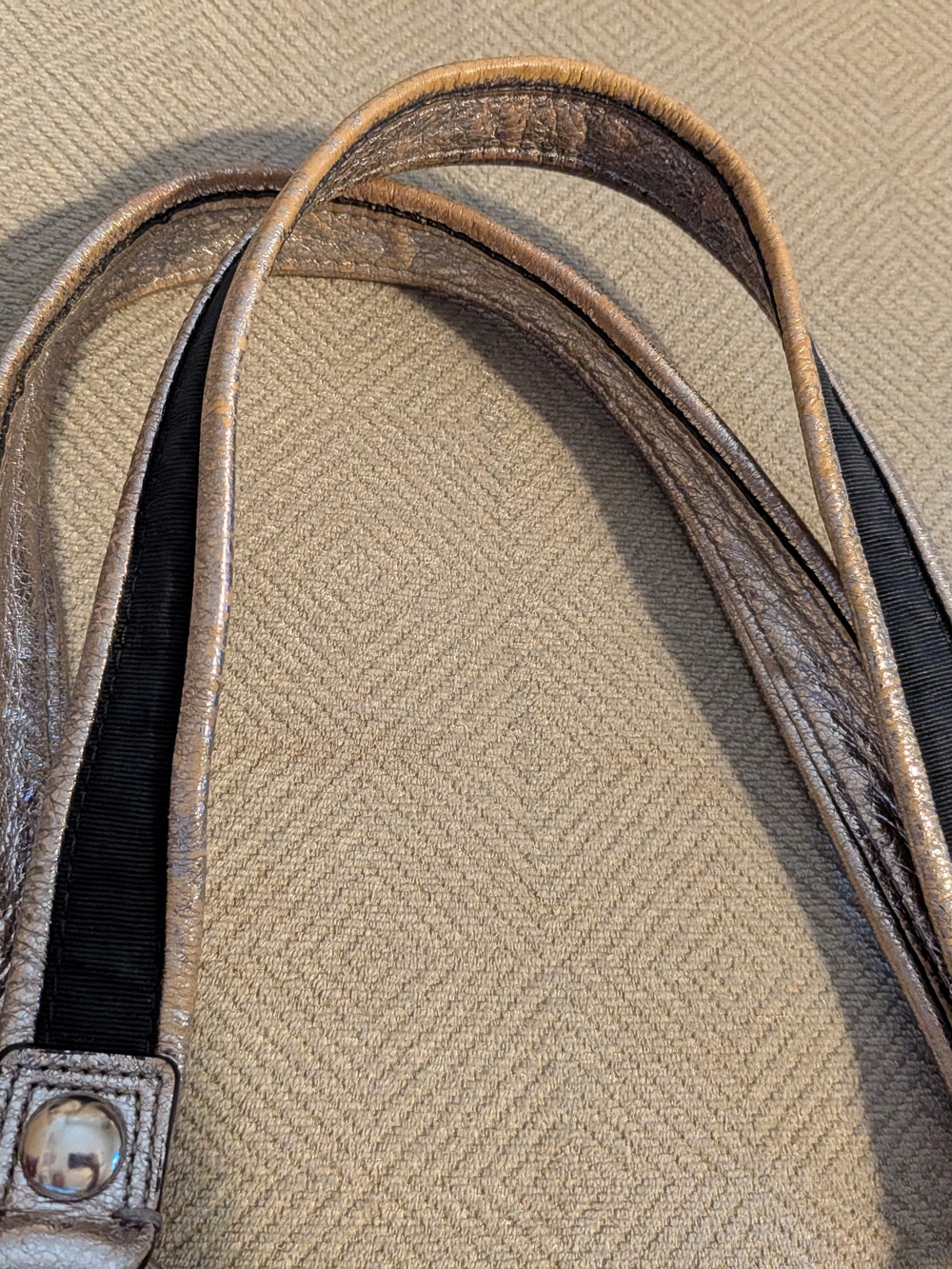 Coach Poppy Black Signature 'C' Jacquard Satchel with Silver Accents - Picture 8 of 13